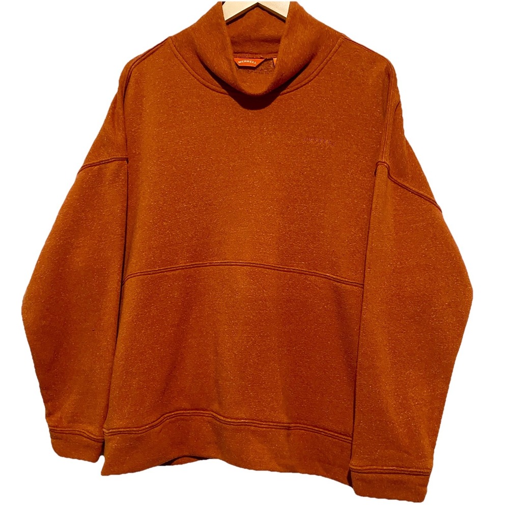 Merrell Women's Pullover Sweatshirt‎ Size XXL Front Pocket Orange / Coral